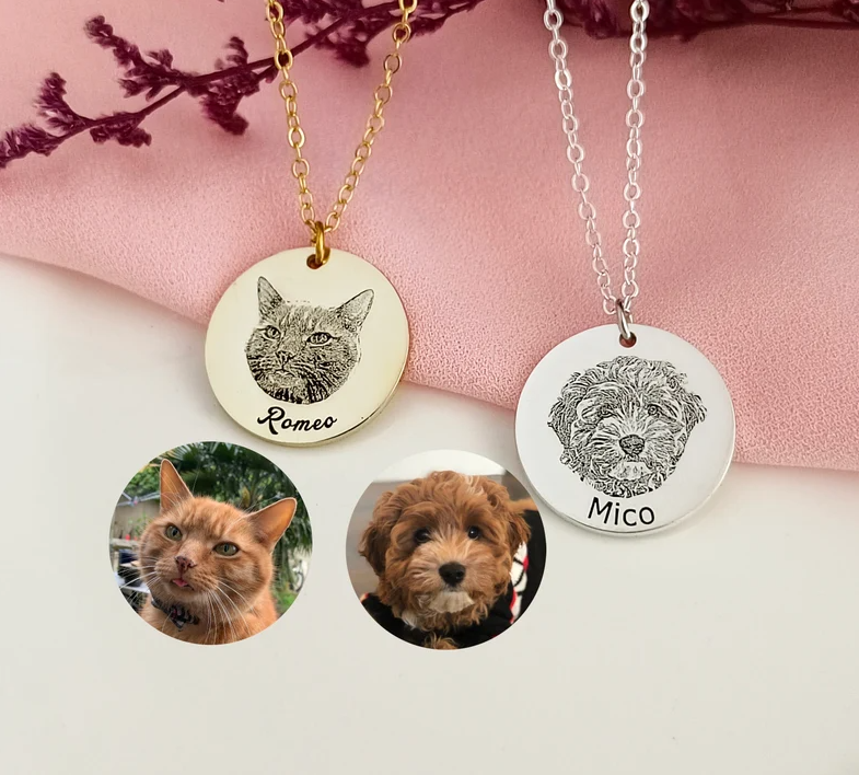 Custom Pet Portrait Necklace